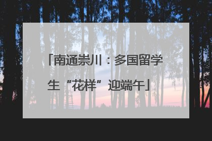 南通崇川：多国留学生“花样”迎端午