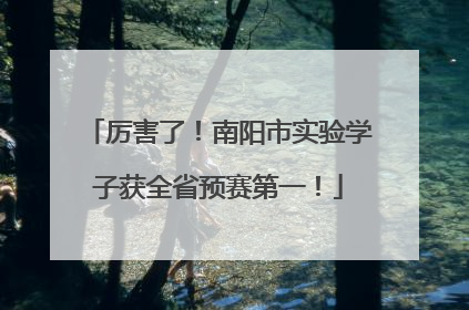 厉害了！南阳市实验学子获全省预赛第一！