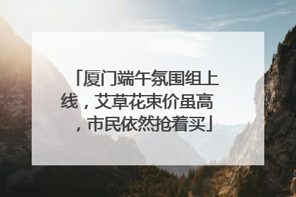 厦门端午氛围组上线，艾草花束价虽高，市民依然抢着买