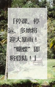 停课、停运、多地将迎大暴雨！“蝴蝶”即将登陆！