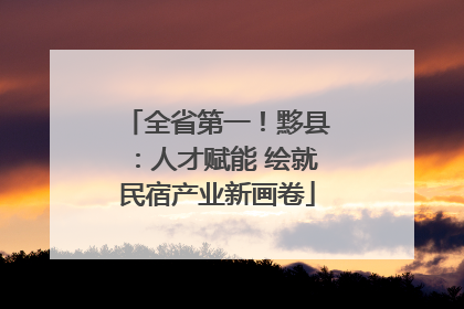 全省第一！黟县：人才赋能 绘就民宿产业新画卷