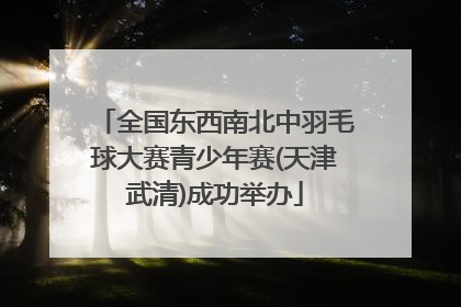 全国东西南北中羽毛球大赛青少年赛(天津武清)成功举办