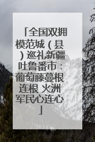 全国双拥模范城（县）巡礼新疆吐鲁番市：葡萄藤蔓根连根 火洲军民心连心