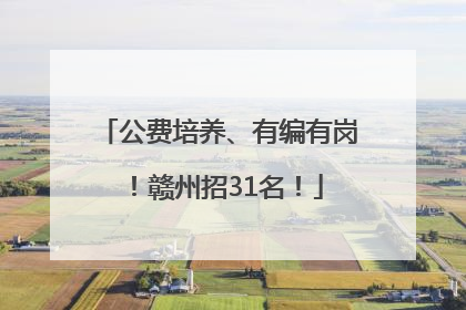公费培养、有编有岗！赣州招31名！