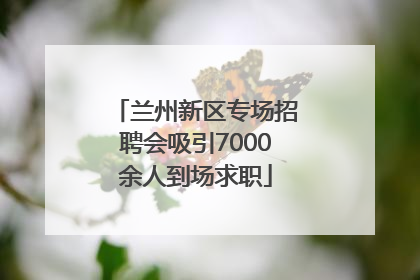 兰州新区专场招聘会吸引7000余人到场求职