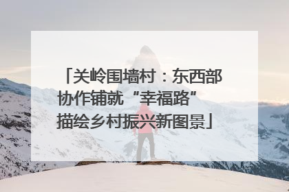 关岭围墙村：东西部协作铺就“幸福路” 描绘乡村振兴新图景