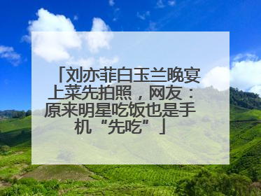 刘亦菲白玉兰晚宴上菜先拍照，网友：原来明星吃饭也是手机“先吃”