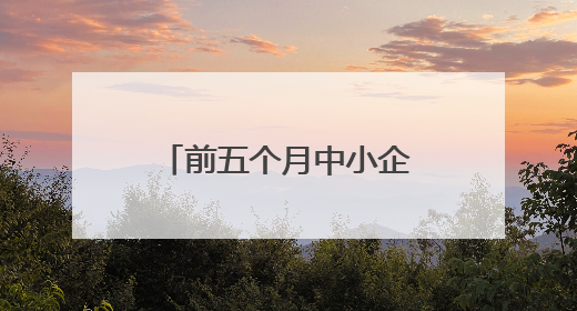 前五个月中小企业产业园入驻企业增长超三成