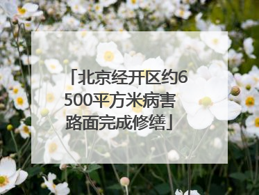 北京经开区约6500平方米病害路面完成修缮