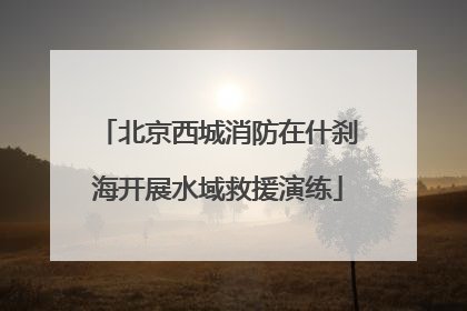 北京西城消防在什刹海开展水域救援演练