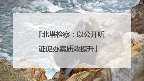 北塔检察：以公开听证促办案质效提升