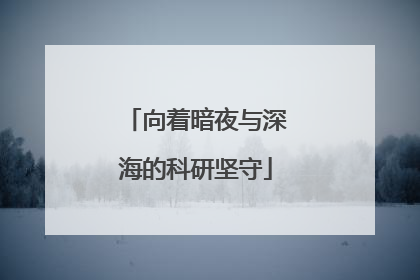 向着暗夜与深海的科研坚守