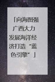 向海图强 广西大力发展海洋经济打造“蓝色引擎”