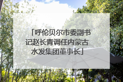 呼伦贝尔市委副书记赵长青调任内蒙古水发集团董事长