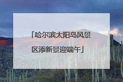 哈尔滨太阳岛风景区添新景迎端午