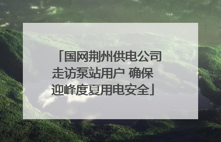 国网荆州供电公司走访泵站用户 确保迎峰度夏用电安全