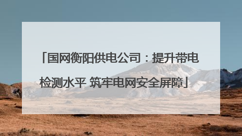 国网衡阳供电公司：提升带电检测水平 筑牢电网安全屏障