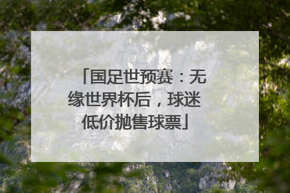 国足世预赛：无缘世界杯后，球迷低价抛售球票