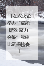 在汉央企举办“赋能提效 聚力突破”党建比武揭榜赛