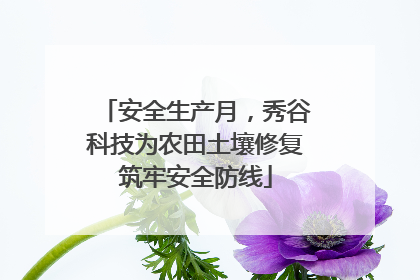安全生产月，秀谷科技为农田土壤修复筑牢安全防线