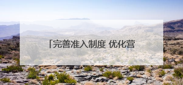 完善准入制度 优化营商环境（产经观察）