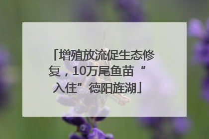 增殖放流促生态修复，10万尾鱼苗“入住”德阳旌湖