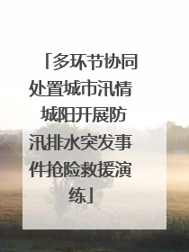 多环节协同处置城市汛情 城阳开展防汛排水突发事件抢险救援演练
