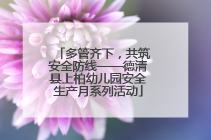 多管齐下，共筑安全防线——德清县上柏幼儿园安全生产月系列活动