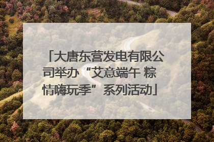 大唐东营发电有限公司举办“艾意端午 粽情嗨玩季”系列活动