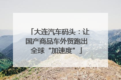大连汽车码头：让国产商品车外贸跑出全球“加速度”