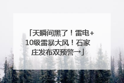 天瞬间黑了！雷电+10级雷暴大风！石家庄发布双预警→
