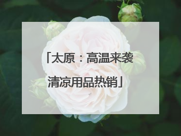 太原：高温来袭 清凉用品热销