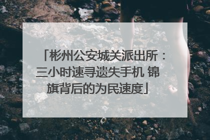 彬州公安城关派出所：三小时速寻遗失手机 锦旗背后的为民速度