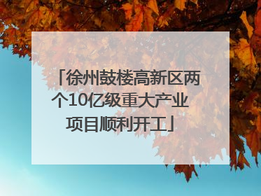 徐州鼓楼高新区两个10亿级重大产业项目顺利开工