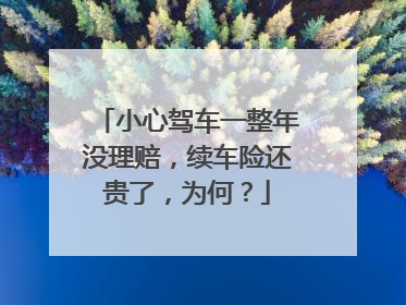 小心驾车一整年没理赔，续车险还贵了，为何？