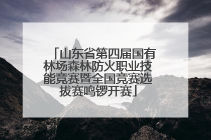 山东省第四届国有林场森林防火职业技能竞赛暨全国竞赛选拔赛鸣锣开赛