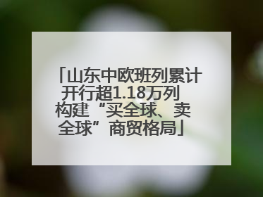 山东中欧班列累计开行超1.18万列 构建“买全球、卖全球”商贸格局