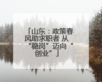 山东：政策春风助求职者 从“稳岗”迈向“创业”