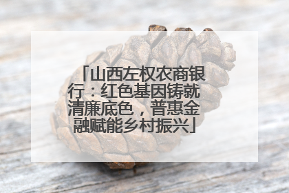 山西左权农商银行：红色基因铸就清廉底色，普惠金融赋能乡村振兴
