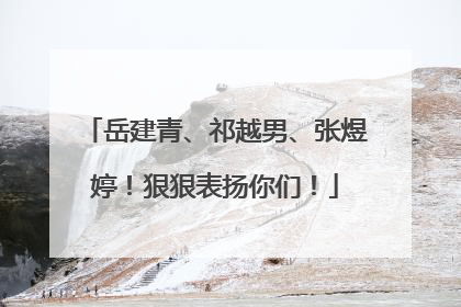 岳建青、祁越男、张煜婷！狠狠表扬你们！