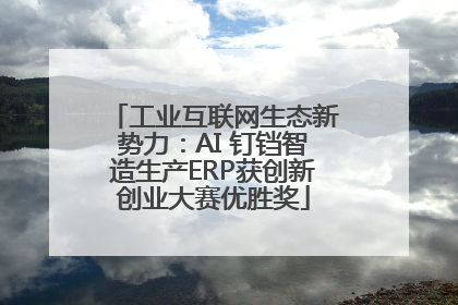 工业互联网生态新势力：AI 钉铛智造生产ERP获创新创业大赛优胜奖