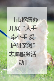 市枢纽办开展“大手牵小手 爱护母亲河”志愿服务活动