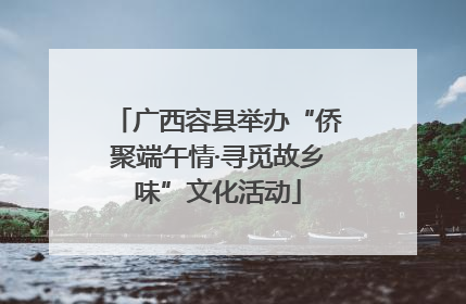 广西容县举办“侨聚端午情·寻觅故乡味”文化活动