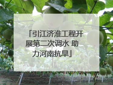 引江济淮工程开展第二次调水 助力河南抗旱
