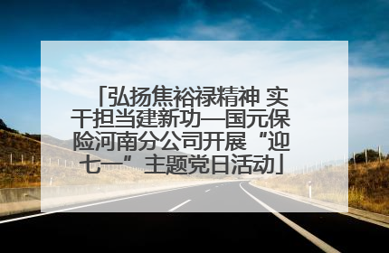 弘扬焦裕禄精神 实干担当建新功—国元保险河南分公司开展“迎七一”主题党日活动
