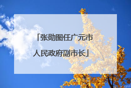 张勋图任广元市人民政府副市长