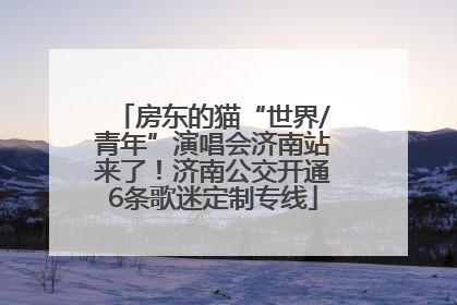 房东的猫“世界/青年”演唱会济南站来了！济南公交开通6条歌迷定制专线