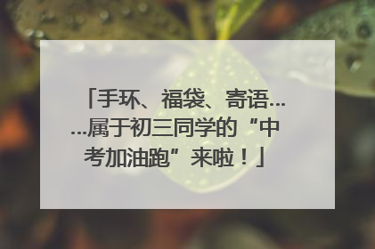 手环、福袋、寄语……属于初三同学的“中考加油跑”来啦！