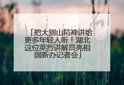 把大别山精神讲给更多年轻人听！湖北这位英烈讲解员亮相国新办记者会