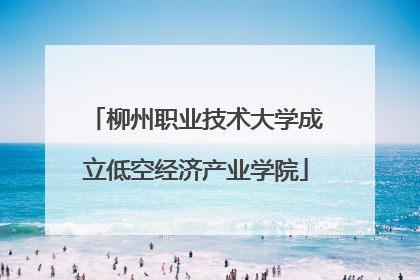 柳州职业技术大学成立低空经济产业学院